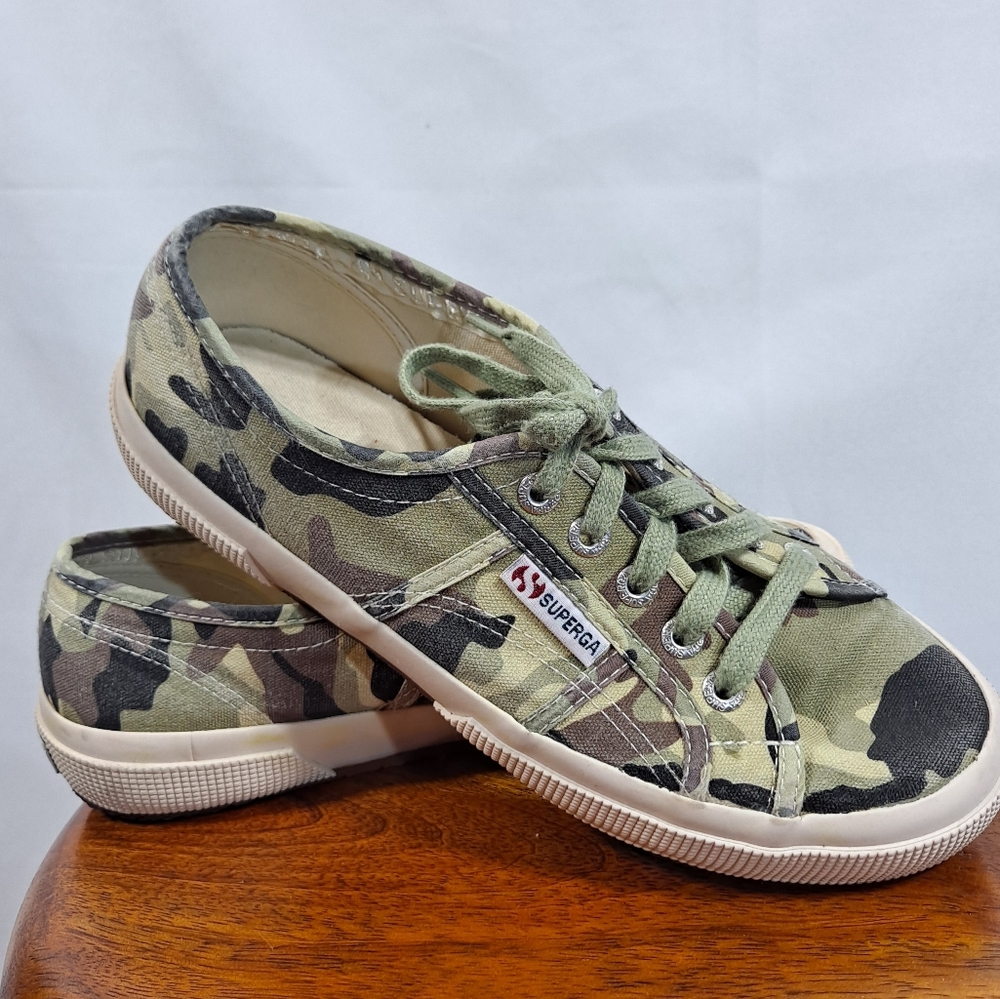 Superga Camouflage Canvas Sneakers